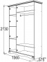 Шкаф 3-х дверный для одежды и белья Ольга 1н